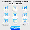Електрорадіатор Gladiator 12T (12 секцій) стандарт 500/80 программатор 1 2кВт