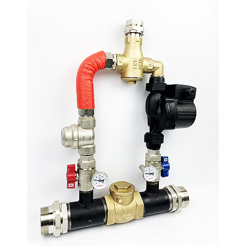 Термозмішувальний вузол Kvant Labaratory LADOMIX 40/6 65°C з байпасом Dn40 (1 1/2") 80кВт