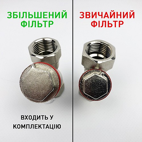 Комплект подключения счетчика Koer SET5 никель 1/2" увелич. ФГО (вставка 110мм)