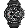 Часы наручные мужские Smael 1802 Black White (15175-hbr)