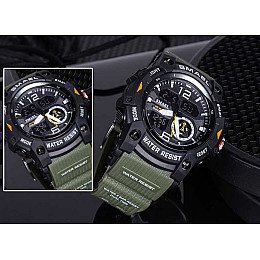 Годинник наручний чоловічий Smael 8007 Army Green (15168-hbr)