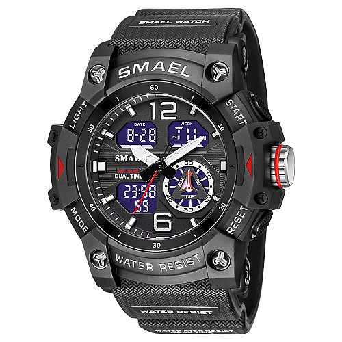 Часы наручные мужские Smael 8007 Black (15170-hbr)