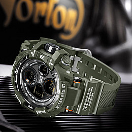 Часи наручні чоловічі Smael 8022 Army Green (15206-hbr)
