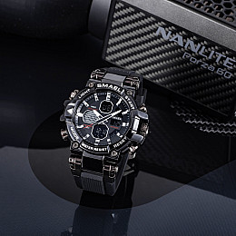 Часи наручні чоловічі Smael 8027 Black (15181-hbr)