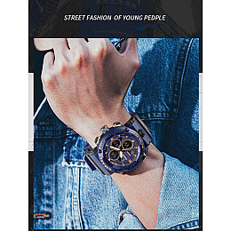 Часи наручні чоловічі Smael 8038 Dark Blue (15178-hbr)