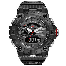 Часы наручные мужские Smael 8040 Black (15159-hbr)
