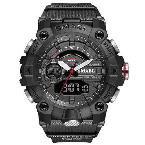 Годинник наручний чоловічий Smael 8040 Black (15159-hbr)