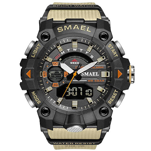 Годинник на руку чоловічий Smael 8040 Khaki (15161-hbr)