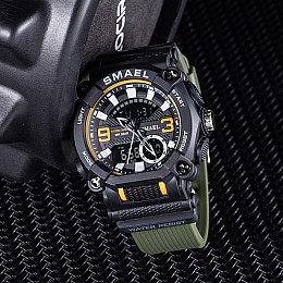 Годинник наручний чоловічий Smael 8052 Army Green (15184-hbr)