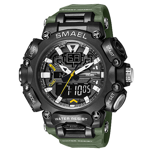 Часы наручные мужские Smael 8053 Army Green (15186-hbr)