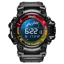 Часы наручные мужские Smael 8082 Black Red Yellow (15203-hbr)