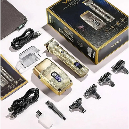 Аккумуляторный триммер + шейвер для бритья VGR V-649 Gold