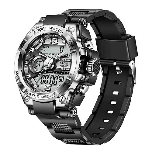Наручні годинники чоловічі Lige Sport LG8922 Silver (15250-hbr)