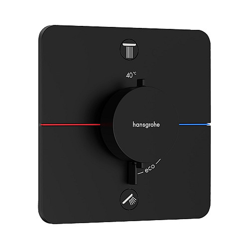 Термостат на 2 споживачі Hansgrohe ShowerSelect Comfort Q Чорний матовий 15583670