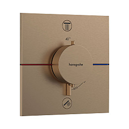 Термостат на 2 споживачі Hansgrohe ShowerSelect Comfort E шліфована бронза 15572140