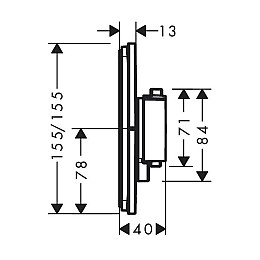 Термостат на 2 потребителя Hansgrohe ShowerSelect Comfort E шлифованная бронза 15572140