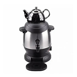 Електричний самовар із фарворовим заварним чайником RAF R-7115 6 л Чорний