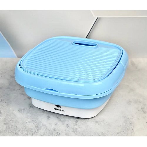 Технологичная умная мини-стиральная машина OPT-TOP Folding Washing Machine голубая (1894522155)