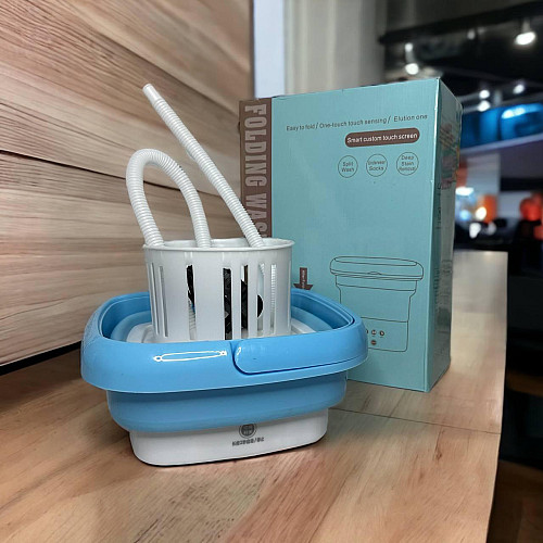 Мини-стиральная машина OPT-TOP Folding Washing Machine голубая (1894523542)