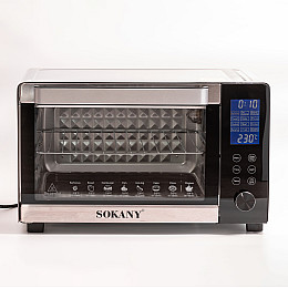 Духовка настольная электрическая Sokany SK-10009 объемом 35л с таймером белый (SK10009)