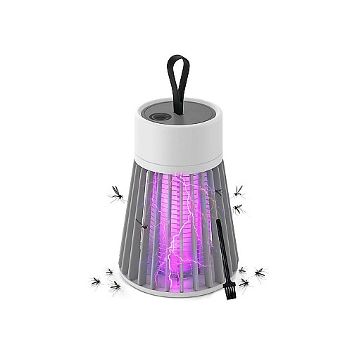 Ловушка-лампа от насекомых Mosquito killing Lamp YG-002 аккумуляторная с LED подсветкой и USB-зарядкой Серая