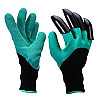Садові рукавички Garden Gloves із пластиковими наконечниками Чорно-зелений (R0173)
