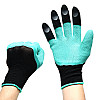 Садові рукавички Garden Gloves із пластиковими наконечниками Чорно-зелений (R0173)