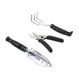 Набір садовий Lesko CG-6011 11 предметів Чорний/зелений (4471-13785)