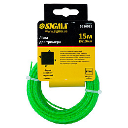 Леска Sigma для триммера крученый квадрат Ø2.0мм 15м (5616031)