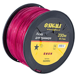 Леска Sigma для триммера звезда Ø2.7мм 200м катушка (5620351)
