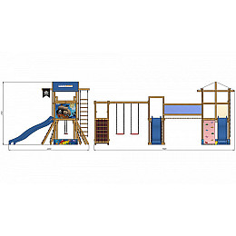 Детская игровая площадка для улицы / двора / дачи / пляжа SportBaby-12 SportBaby