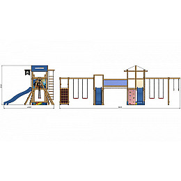 Детская игровая площадка для улицы / двора / дачи / пляжа SportBaby-13 SportBaby