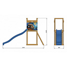 Детская игровая площадка для улицы / двора / дачи / пляжа SportBaby-2 SportBaby