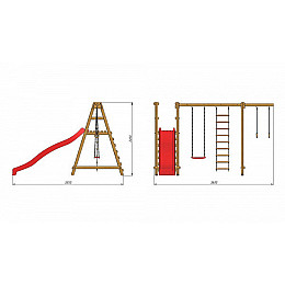 Детская игровая площадка для улицы / двора / дачи / пляжа SportBaby-3 SportBaby