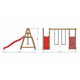 Детская игровая площадка для улицы / двора / дачи / пляжа SportBaby-5 SportBaby