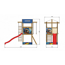 Детская игровая площадка для улицы / двора / дачи / пляжа SportBaby-7 SportBaby