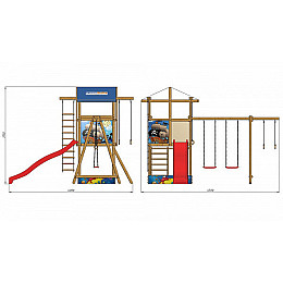 Детская игровая площадка для улицы / двора / дачи / пляжа SportBaby-8 SportBaby