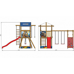 Детская игровая площадка для улицы / двора / дачи / пляжа SportBaby-9 SportBaby