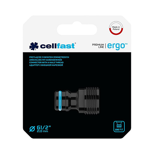 Адаптер с внешней нарезкой Ergo 1/2''-5/8'' Cellfast