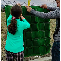 Горшки из фетра в сад TELOS 60*40см 6 ячеек (карт-3435)