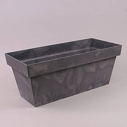 Балконный ящик Cube Case Beton Effect маренго 40см. Flora 90355 (SKL0200)