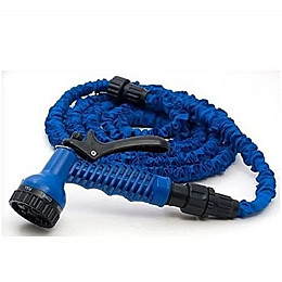 Шланг садовый поливочный Magic hose Xhose 45 метров и насадка-распылитель синего цвета с мощным интенсивным распылением