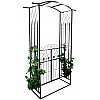 Арка садова-пергола GardenLine DEN9074 106 x 50 x 217 см Чорний