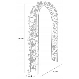 Арка садова-пергола GardenLine DEN9036 130 X 39 X 260 см Чорний