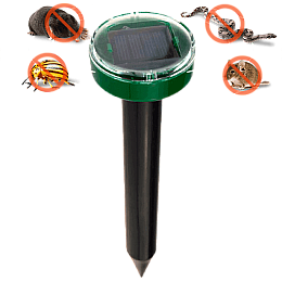 Ультразвуковий відлякувач кротів, гризунів та змій Solar Rodent Repeller на сонячних батареях