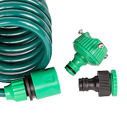 Набір поливочний шланг BlueBird BB-2301 15м на катушці пістолет з розпилювачем 7-ми режимний (11001-58454)