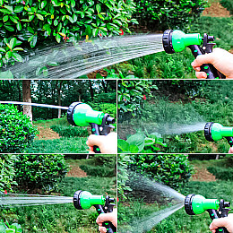 Набір поливочний шланг BlueBird BB-2301 15м на катушці пістолет з розпилювачем 7-ми режимний (11001-58454)