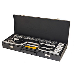 Набор насадок торцевых MASTERTOOL PROFI CrV 1/2" 10-32 мм 24 шт (78-4125)