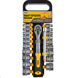 Набор насадок торцевых MASTERTOOL CRV 3/8" 6-24 мм удлинитель 150 мм 21 шт (78-3821)