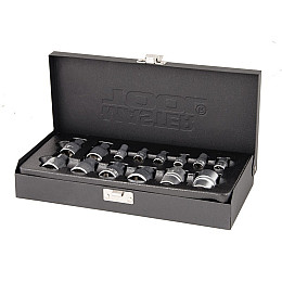 Набор насадок торцевых MASTERTOOL CRV E-TORX 14 шт 1/4"-4/5/6/7/8/10 мм 1/2"-10/11/12/14/16/18/20/22 мм (78-1414)